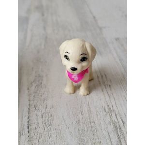 Golden retriever mini pet pink bandana 4 toy figure